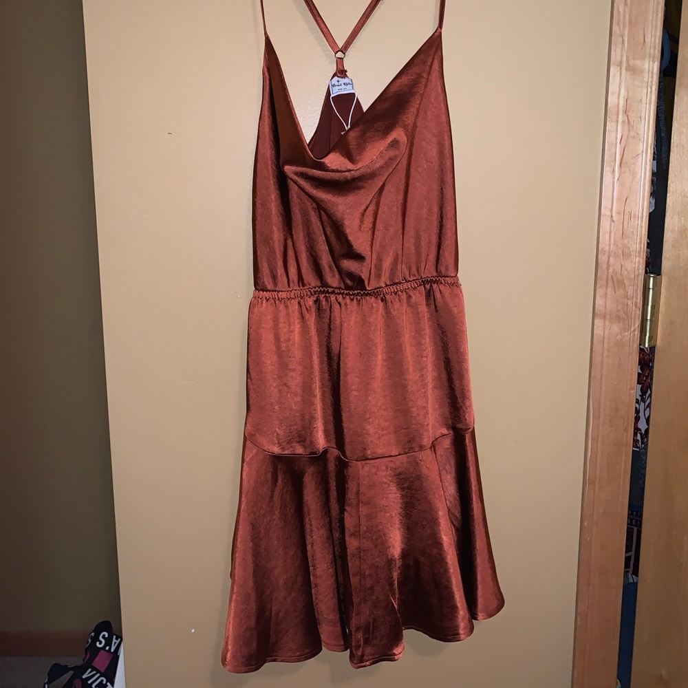 Selfie Leslie cowl neck dress